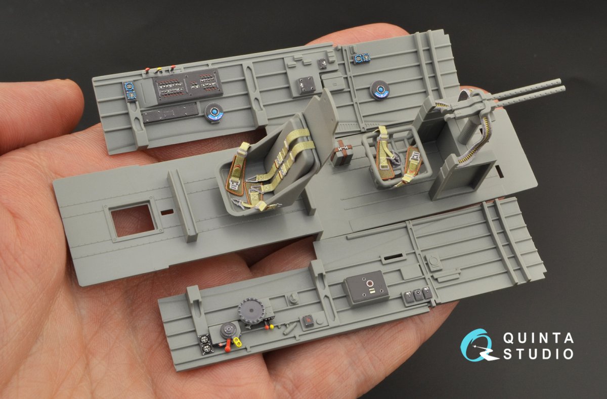 Intérieur imprimé en 3D et coloré sur papier décalcomanie Quinta Studio QD35054 Ju 87G (Border Model) 1/35 – image 3