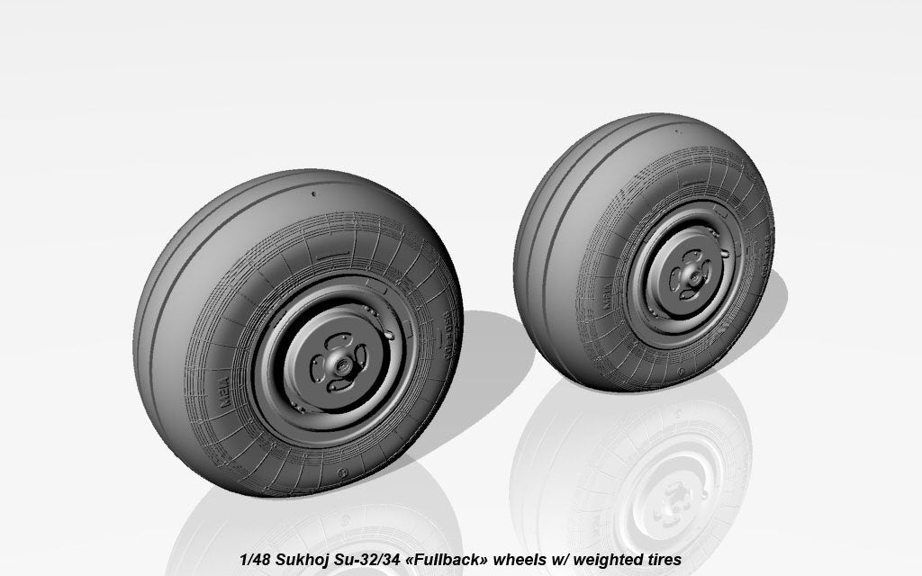 Armory Models AW48025 Sukhoj Su-32FN / Su-34 Fullback wheels w/ weighted tires 1/48 – imagen 7