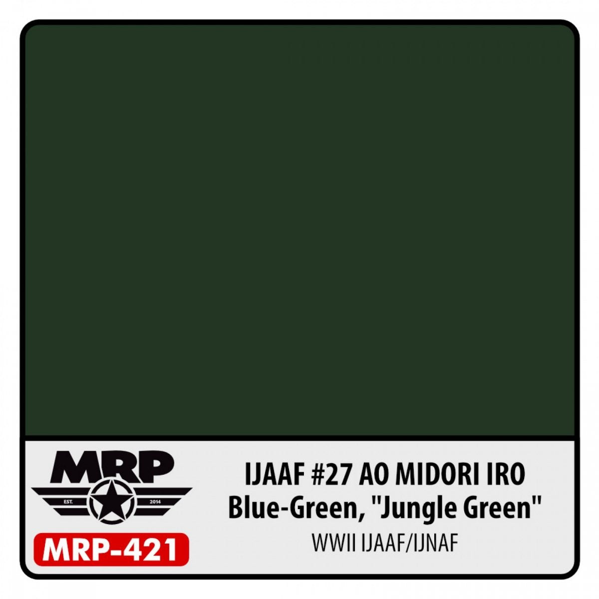 MR. Paint MRP-421 IJAAF #27 Ao Midori Iro (Blue Green, &amp;quot;Jungle Green&amp;quot;) 30ml