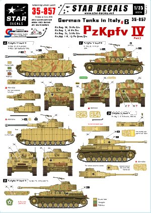 Star Decals 35-857 German Tanks in Italy 6 1/35