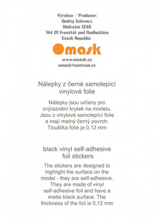 Omask X8001 Universal set 1 - black vinyl foil (80092, 80093, 80094, 80095, 80096) – Bild 7
