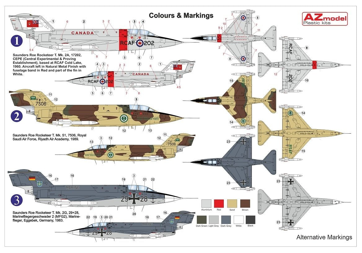 Maquette AZ7692 Rocketeer T.Mk.51/2A/2G 1/72 – image 2