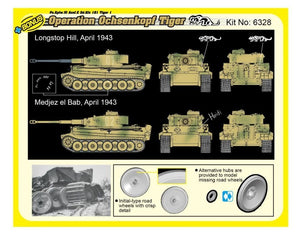 Dragon 6328 WWII German Pz.Kpfw.VI Tiger I Early Production 501 abt Operation Ochsenkopf 1/35 – immagine 2