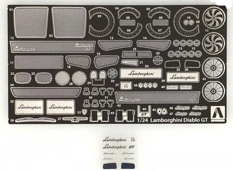 Aoshima 05900 Lamborghini Diablo Common Detail-Up Parts 1/24 – immagine 2
