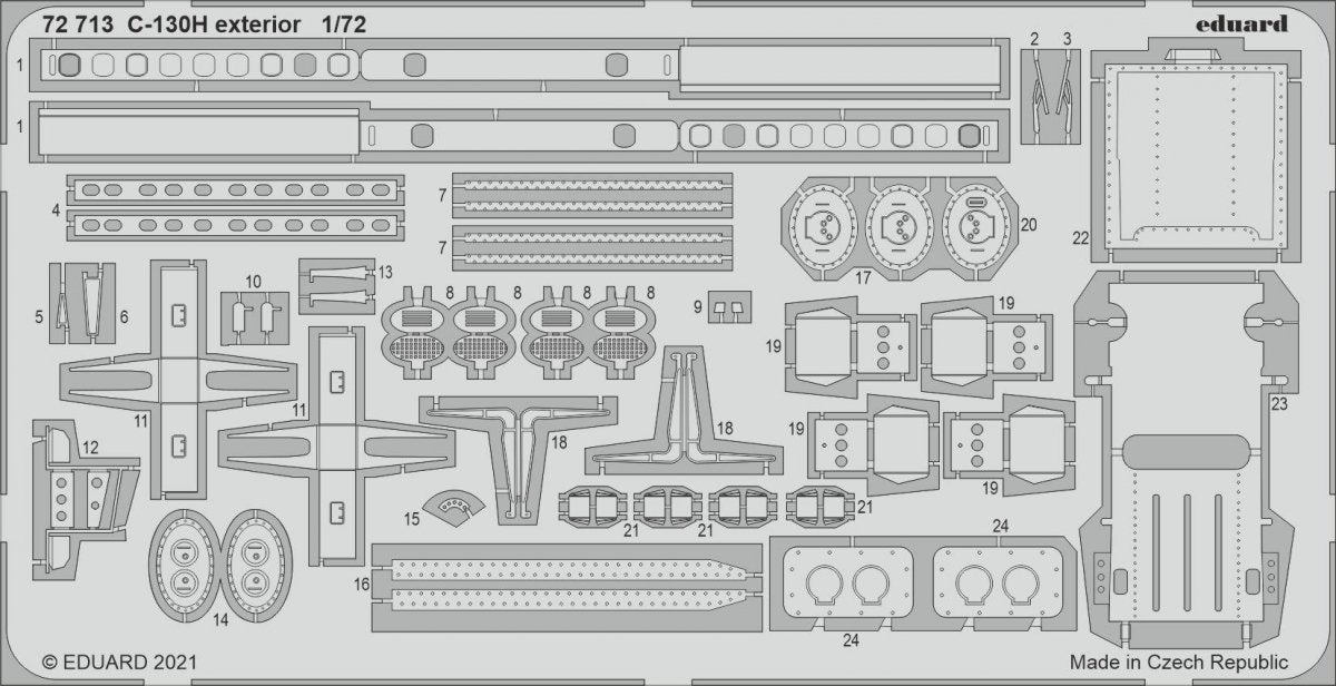 Eduard 72713 C-130H exterior Ju 88A-1 for Zvezda 1/72
