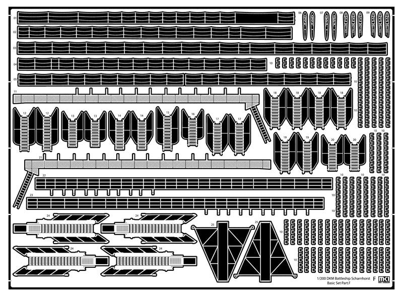 MK1 Design MD-20024 DKM Battleship SCHARNHORST DX PACK for Trumpeter 1/200 – imagen 54