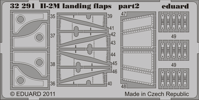 Eduard 32291 Il-2m landing flaps HOBBY BOSS 1/32 – immagine 2