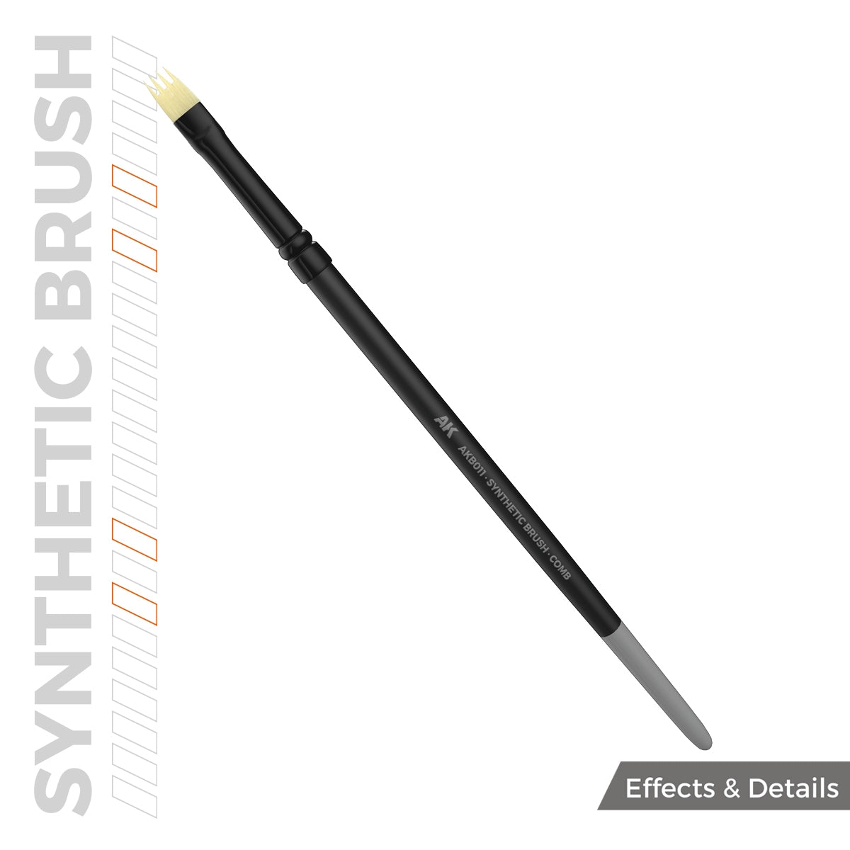 AK Interactive AKB011 AK SYNTHETIC BRUSH – COMB – Bild 3