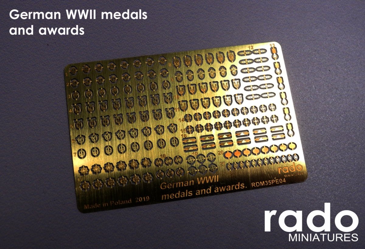RADO Miniatures RDM35PE04 Médailles et décorations allemandes de la Seconde Guerre mondiale 1/35 – image 2