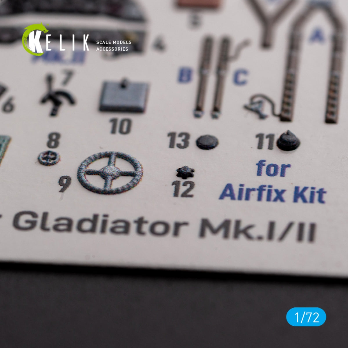 KELIK K72128 Gloster Gladiator Mk.I/II - interior 3D decals for Airfix kit 1/72 – Bild 4