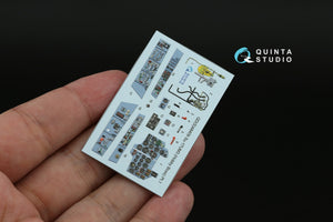 Quinta Studio QDS+48409 Su-17UM3 3D-Printed &amp; coloured Interior on decal paper (Hobby Boss) (Small version) (with 3D-printed resin parts) 1/48