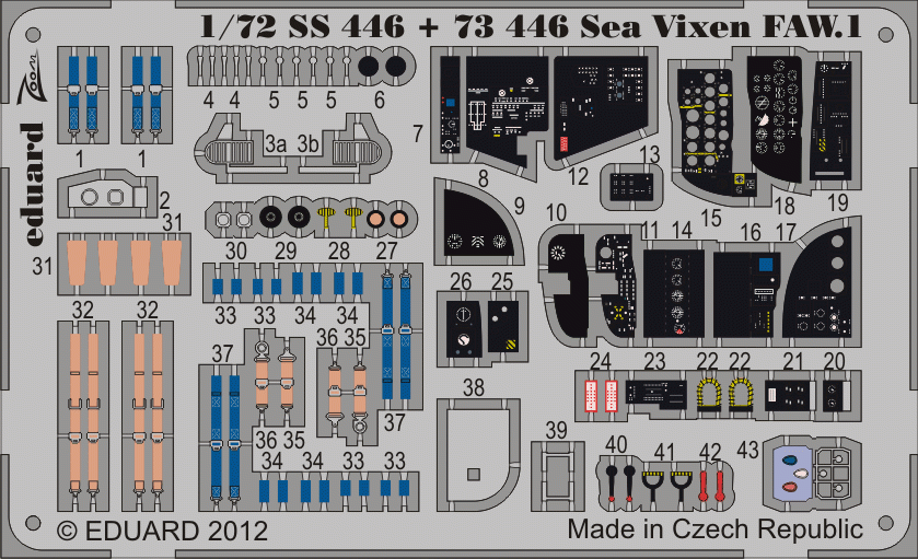 Eduard 73446 Sea Vixen FAW.1 S. A. 1/72 CYBER HOBBY