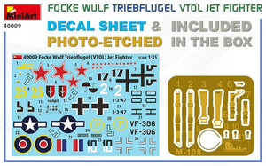 MiniArt 40009 Focke Wulf Triebflugel (VTOL) Jet Fighter 1/35 – zdjęcie 2