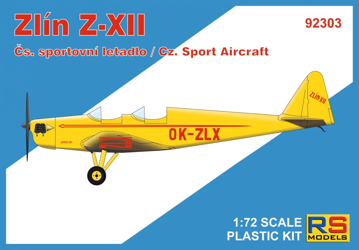 RS Models 92303 Zlin Z-XII Vol. Sports Aircraft 1/72