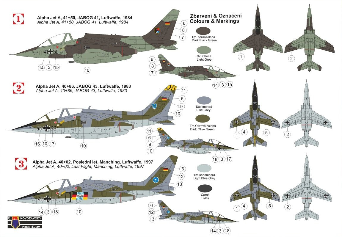 Kovozavody Prostejov KPM0266 Alpha Jet A „Bundesluftwaffe“ 1/72 – Bild 2