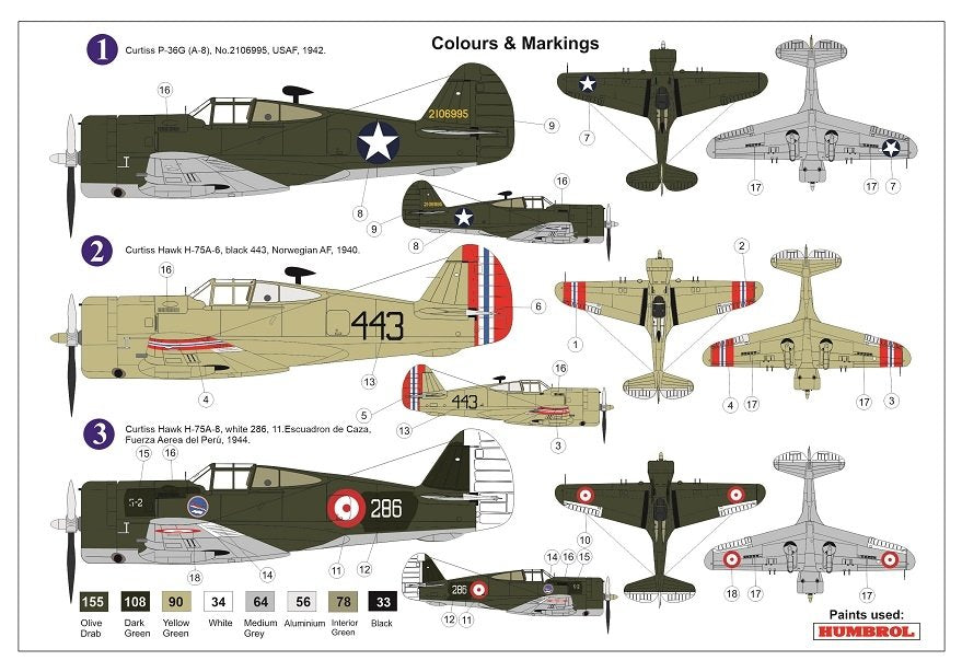 AZ Model AZ7645 Curtiss P-36G (Hawk A-6/8) 1/72 – Bild 2