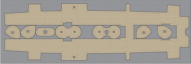 Pontos 35031WD1 SMS Emden/Dresden Wooden Deck set 1/350 – Bild 2