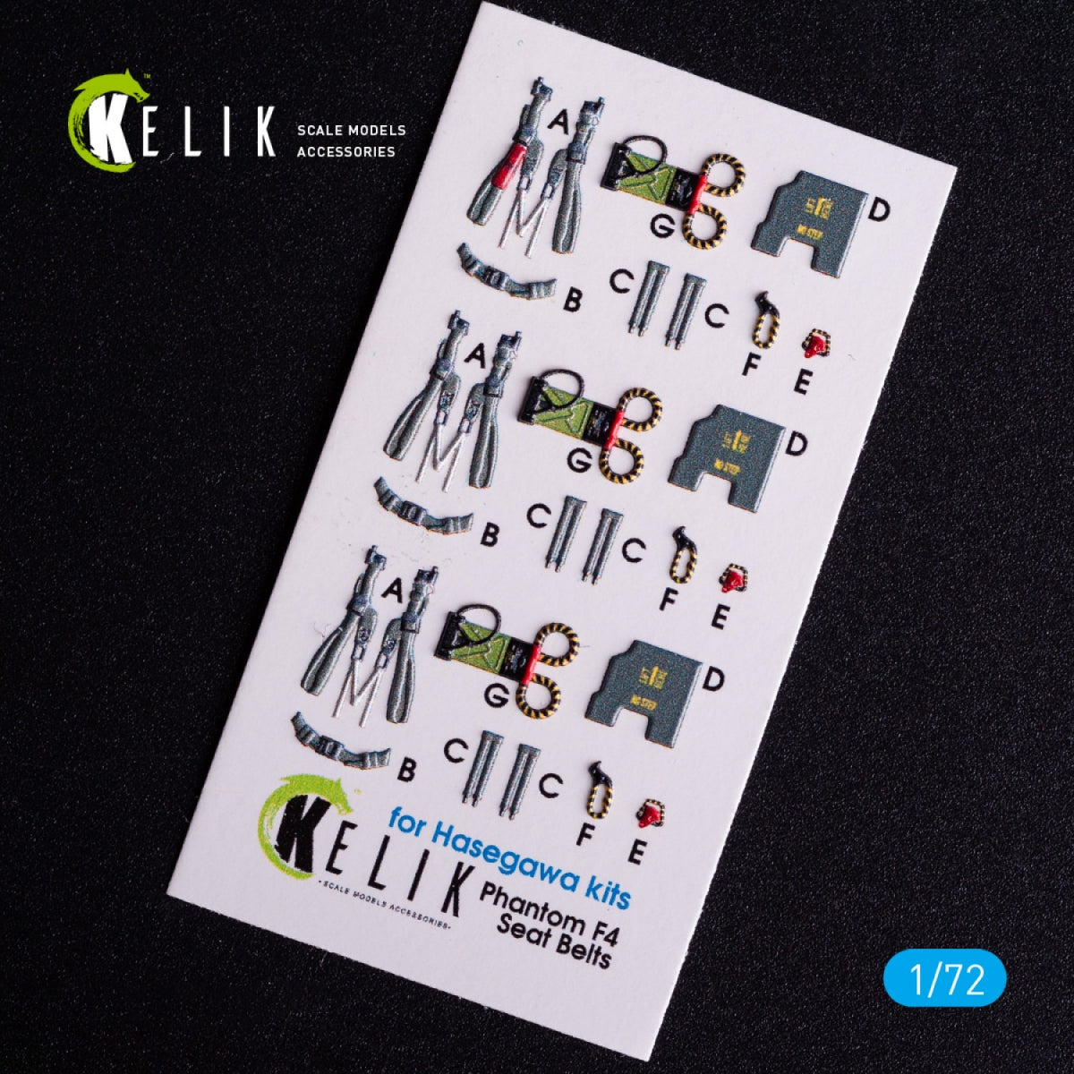 Kelik K72068 RF-4B - interior 3D decals for Hasegawa kit 1/72