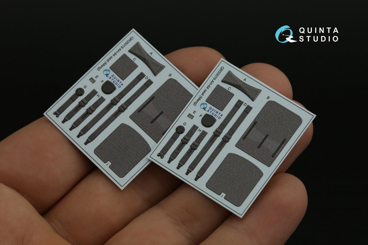 Quinta Studio QD35073 AH-64D/E 3D-Printed &amp;amp; colored Interior on decal paper (Meng) 1/35 – image 3