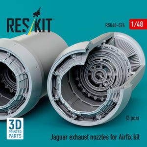 RESKIT RSU48-0574 Jaguar exhaust nozzles for Airfix kit (3D Printed) 1/48