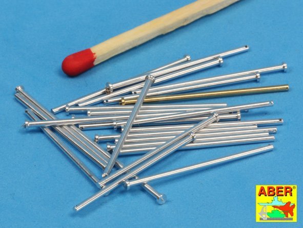 Aber 16068A Panzer IV track link pins x 25 pcs. 1/16 – immagine 3