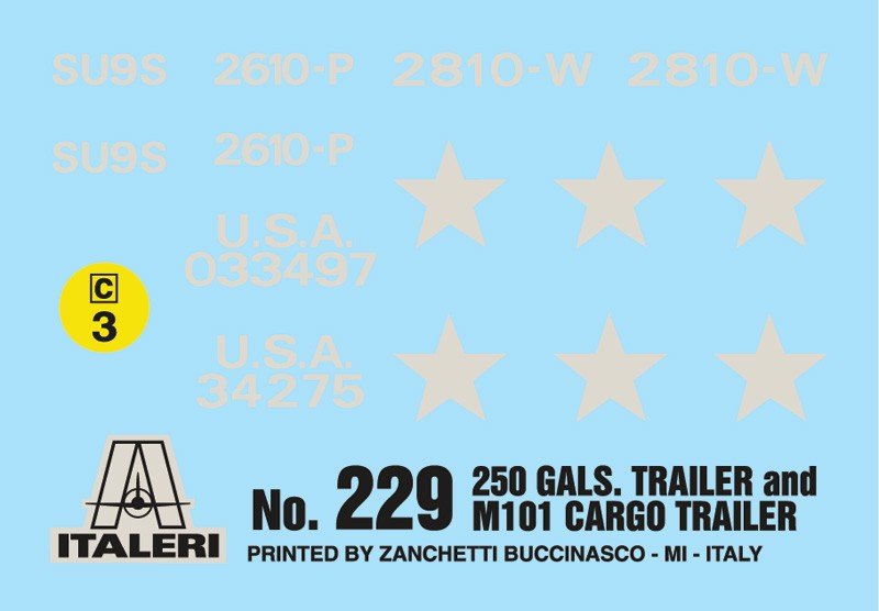 ITALERI 0229 250 gal.s Tank Trailer 1/35 – immagine 3
