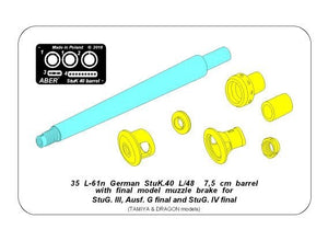 Aber 35L-061N Lufa do niemieckiego działa pancernego Stug.III, G i Stug.IV końcowych serii 1/35 – imagen 2