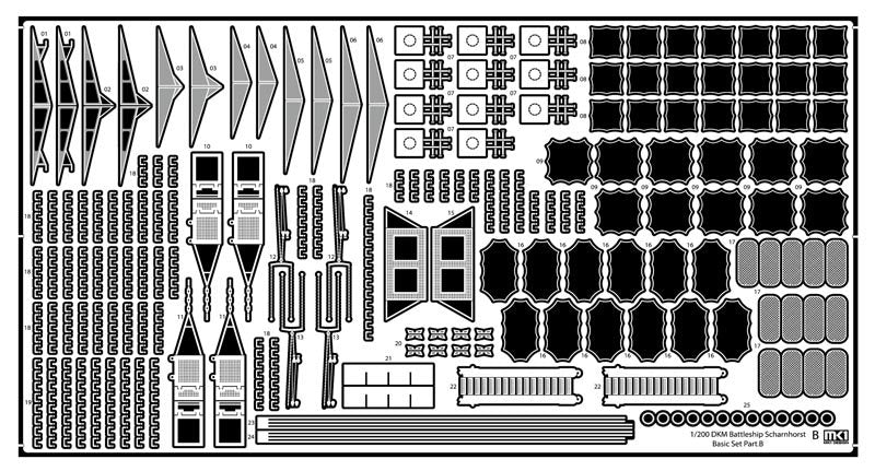 MK1 Design MD-20025 DKM Battleship SCHARNHORST VALUE PACK for Trumpeter 1/200 – image 5