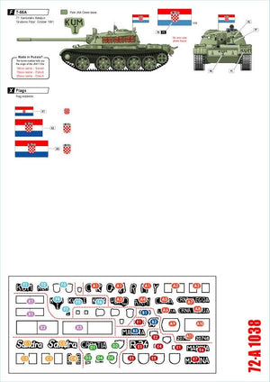Star Decals 72-A1038 CRO-ARMY # 2. Domovinski Rat / Homeland War 1991-95 1/72 – Bild 2