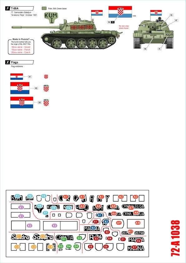 Star Decals 72-A1038 CRO-ARMY # 2. Domovinski Rat / Homeland War 1991-95 1/72 – Bild 2