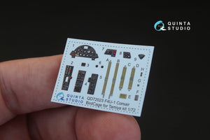 Quinta Studio QD72023 F4U-1 Corsair (Bird cage) 3D-Printed &amp;amp; coloured Interior on decal paper (for Tamiya kit) 1/72 – immagine 4
