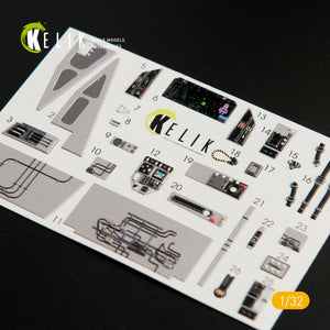 KELIK K32009 F-35C INTERIOR 3D DECALS FOR TRUMPETER KIT 1/32 – Bild 2