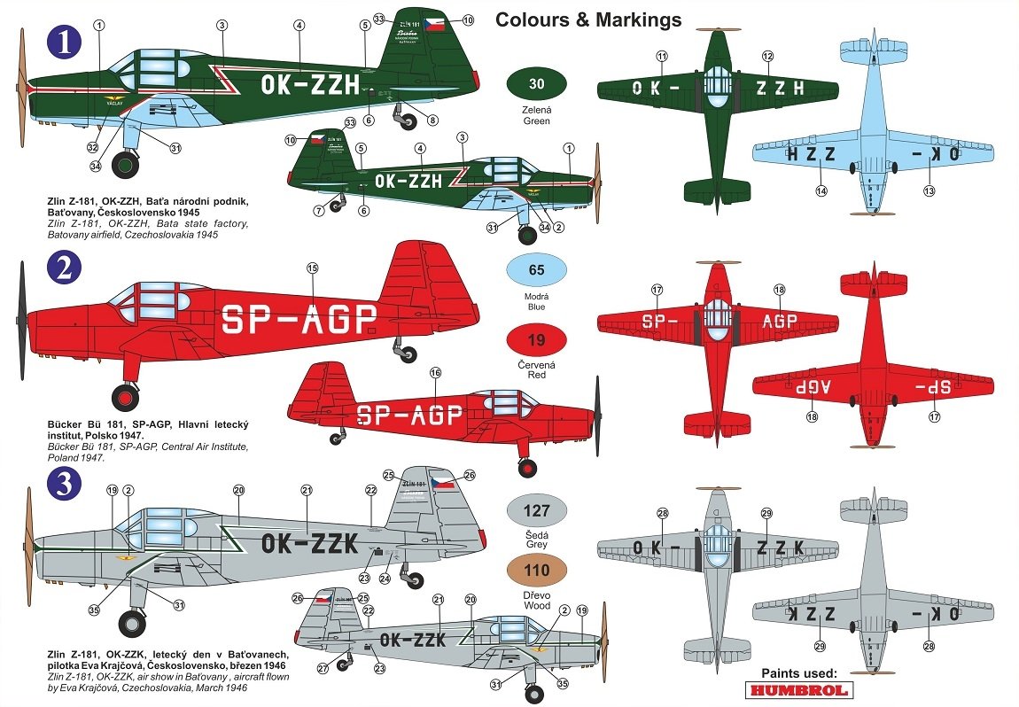 Kovozavody Prostejov KPM0229 Zlin Z-181 „Basa“ 1/72 – immagine 2