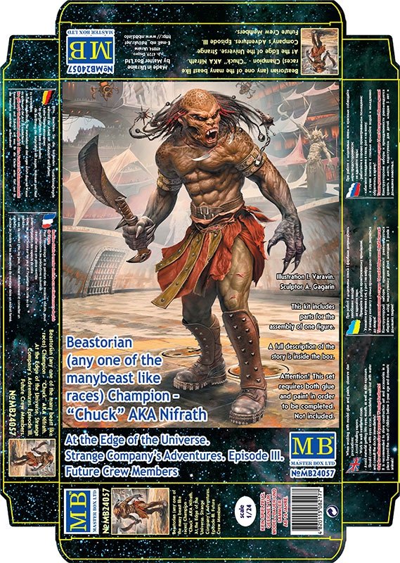 Master Box 24057 Beastorian (n&amp;#39;importe laquelle des nombreuses races bestiales) Champion – « Chuck » alias Nifrath 1/24 – image 2