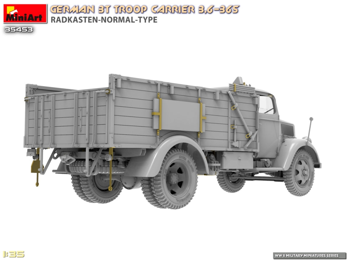 Miniart 35453 Transport de troupes allemand de 3 tonnes 3.6-36S Radkasten-Normal-Type 1/35 – image 10