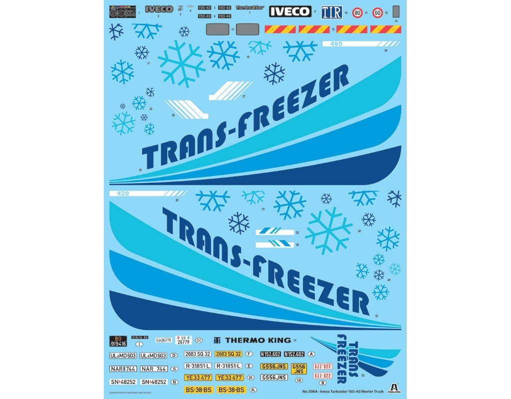 Italeri 3964 Iveco Turbostar 190.48 Special Reefer Truck 1/24