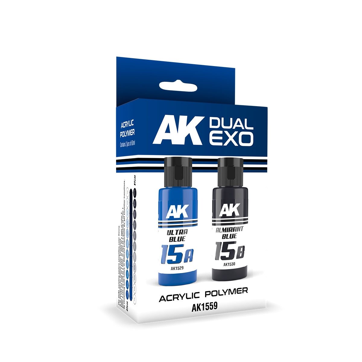 AK Interactive AK1559 DUAL EXO SET 15 – 15A ULTRA BLUE &amp;amp; 15B ALMIRANT BLUE