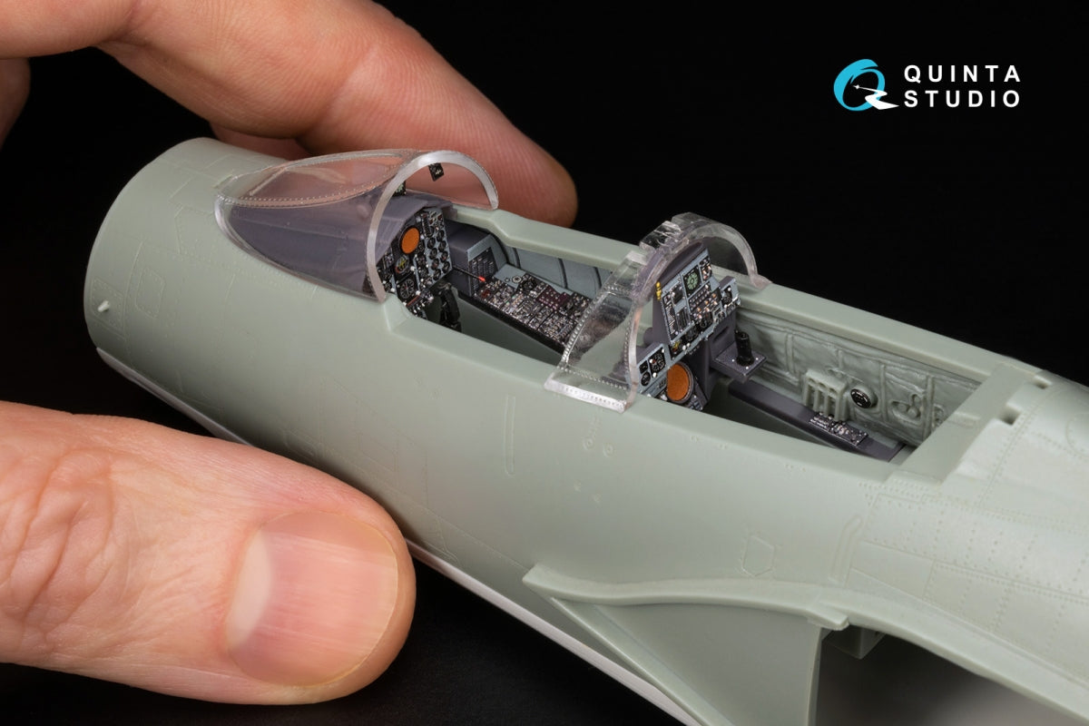 Intérieur imprimé en 3D et coloré sur papier décalcomanie (Academy) du F-4J Phantom II de Quinta Studio QD+48489 (avec pièces en résine imprimées en 3D) à l&amp;#39;échelle 1/48 – image 13