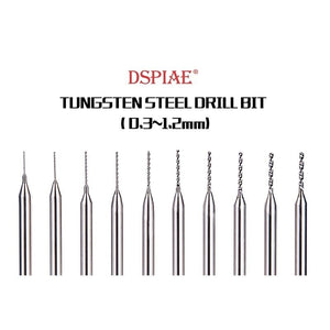 DSPIAE DB-03 0.3~1.2mm Tungsten Steel Drill Bit / Zestaw wierteł ze stali wolframowej – imagen 2