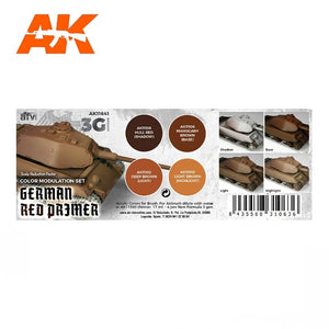 AK Interactive AK11641 KIT DE MODULATION D&amp;#39;APPRÊT ROUGE ALLEMAND 4 x 17 ml – image 2