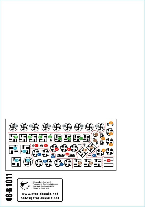 Star Decals 48-B1011 Finland WW2 # 3. PzKpfw IV Ausf J, BA-10M and BA-20M 1/48 – Bild 2
