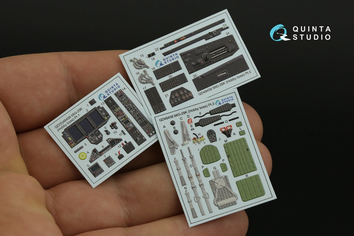 Quinta Studio QD48458 MiG-29K 3D-Printed coloured Interior on decal paper (HobbyBoss) 1/48 – imagen 4