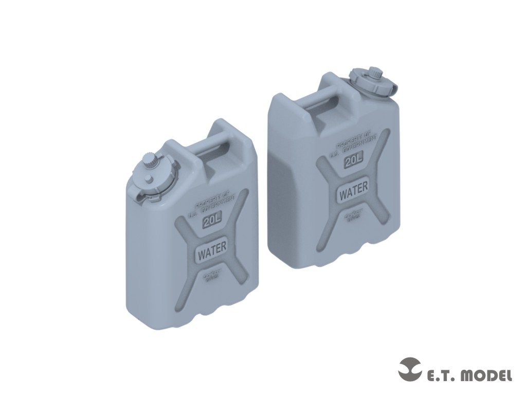 E.T. Model P35-241 US ARMY 20L WATER CANS SET(3D Printed) 1/35 – immagine 2