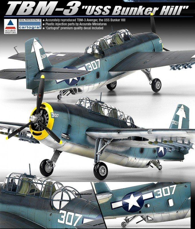 Academy 12285 TBM-3 (USS Bunker Hill) 1/48 – zdjęcie 3