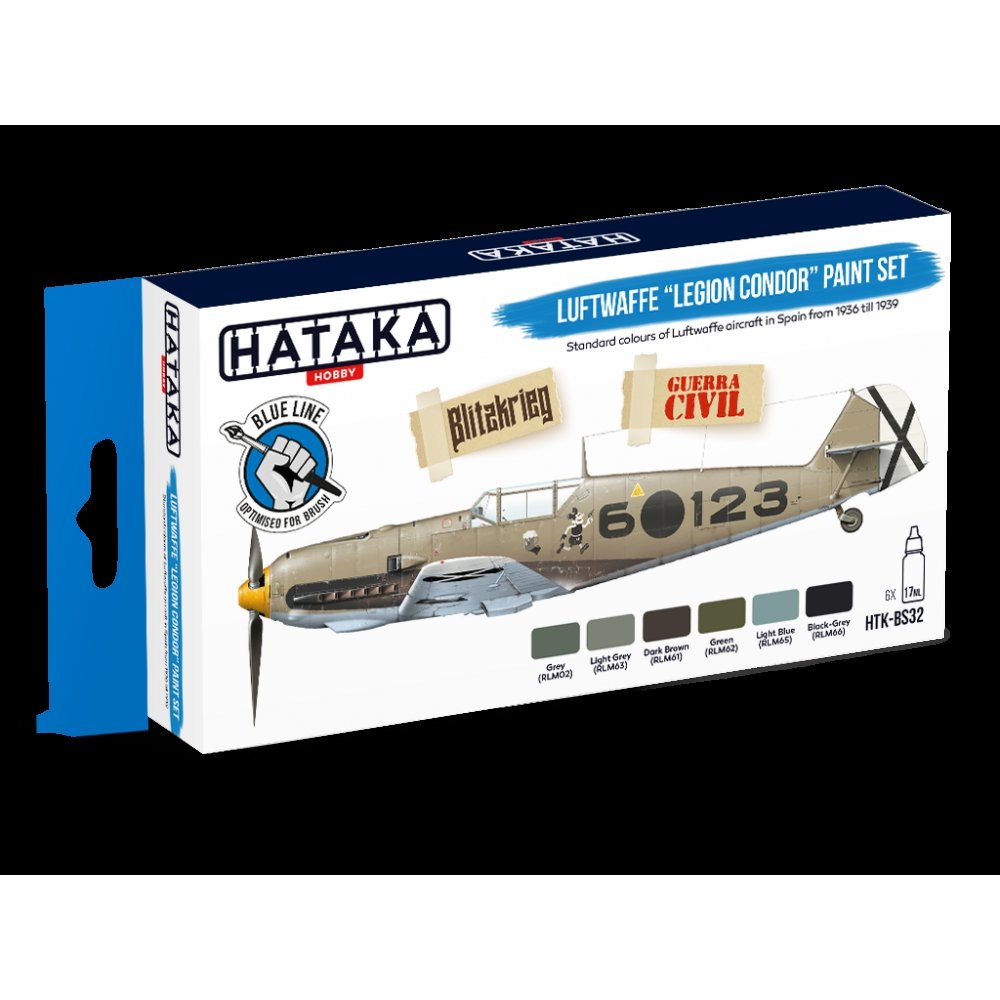 Hataka HTK-BS32 Luftwaffe „Legion Condor” paint set (6x17ml) – Bild 2