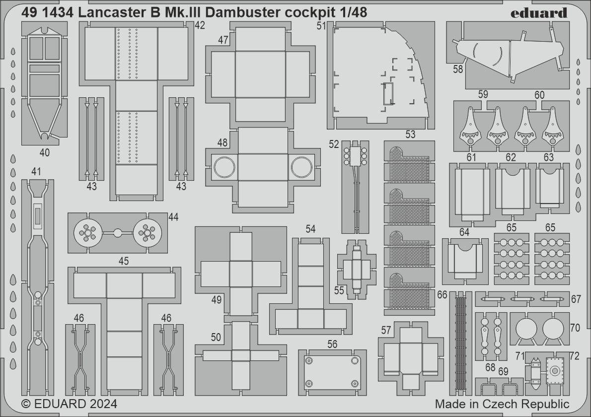 Eduard BIG49412 Lancaster B Mk. III Dambuster PART I HONG KONG MODELS 1/48 – immagine 3