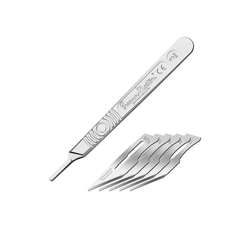 Modelcraft PKN9210 #3 Scalpel Handle & #10A Blades x 5