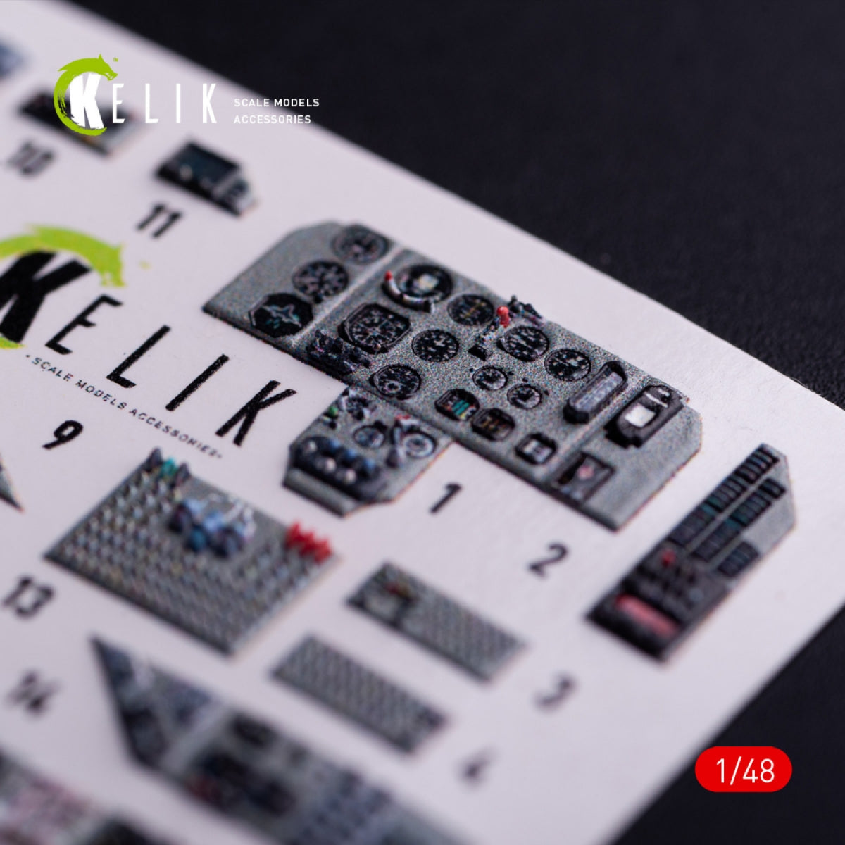 Kelik K48136 Mig-29C (9-13) Fulcrum interior 3D decals for GWH 1/48