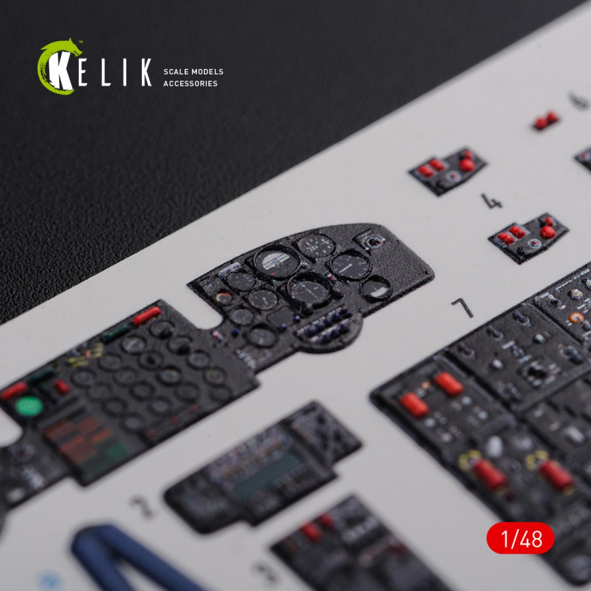 KELIK K48093 CH-47F interior 3D decals for Italeri kit 1/48 – immagine 4