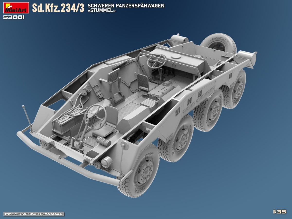 MiniArt 53001 Sd.Kfz.234/3 SCHWERER PANZERSPAHWAGEN STUMMEL 1/35 – Bild 12